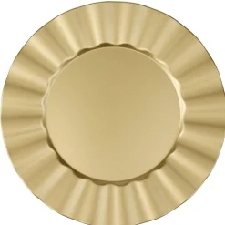 Sous-assiette bord ondulé Ø33 cm doré
