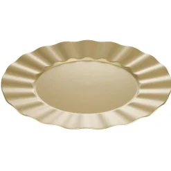 Sous-assiette bord ondulé Ø33 cm doré