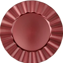 Sous-assiette bord ondulé Ø33 cm rouge