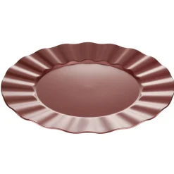 Sous-assiette bord ondulé Ø33 cm rouge