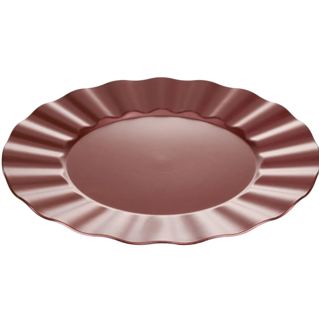 Sous-assiette bord ondulé Ø33 cm rouge