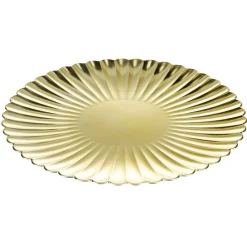 Sous-assiette forme fleur Ø33 cm doré < Gifi Online