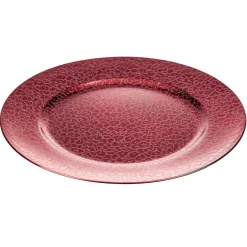 Sous-assiette motif croco Ø33 cm rouge < Gifi