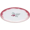 Sous-assiette Noël imprimé houx PP Ø33 cm rouge