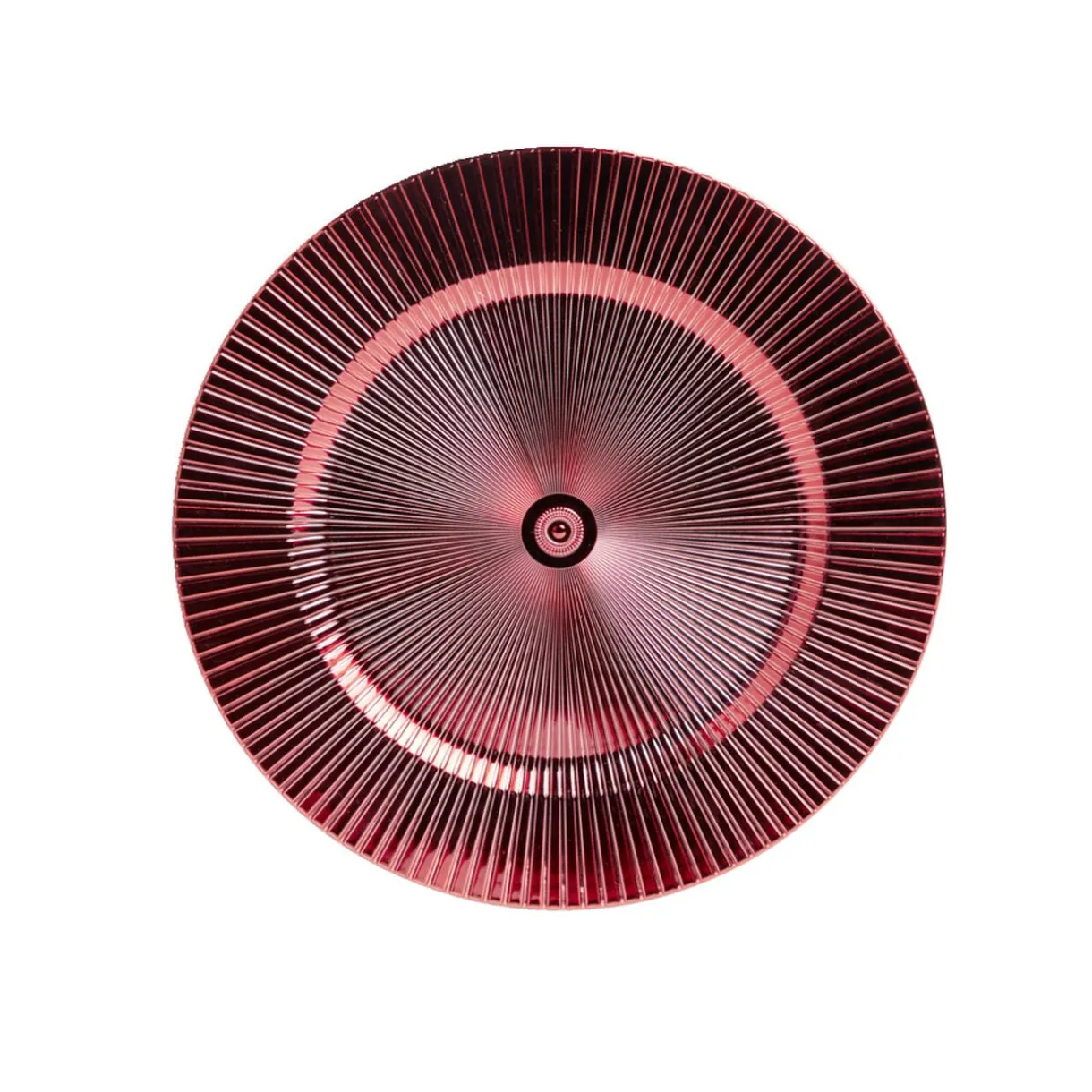 Sous assiette ronde plastique strié rouge Ø33cm < Gifi Clearance