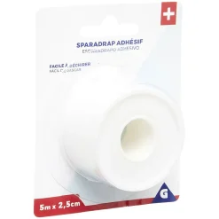 Sparadrap adhésif en coton L500x2,5cm blanc < Gifi Sale