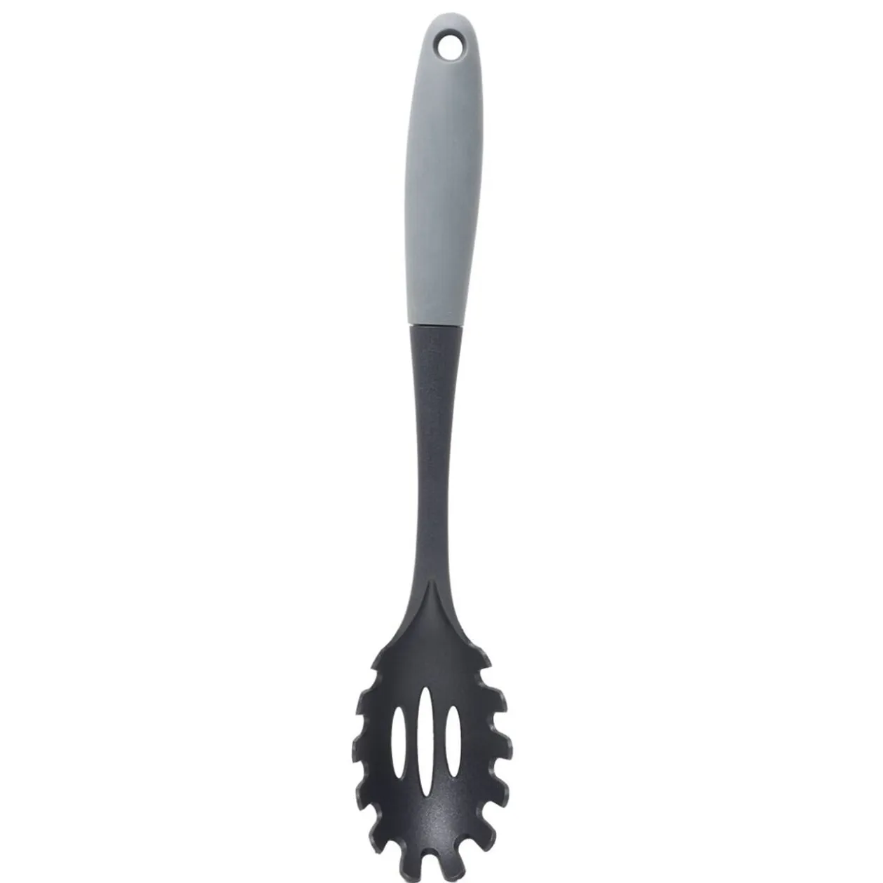 Spatule ajourée plastique noir et gris L34cm