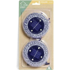 Spot solaire encastrable design rocher LED blanc froid à planter x2 < Gifi Outlet