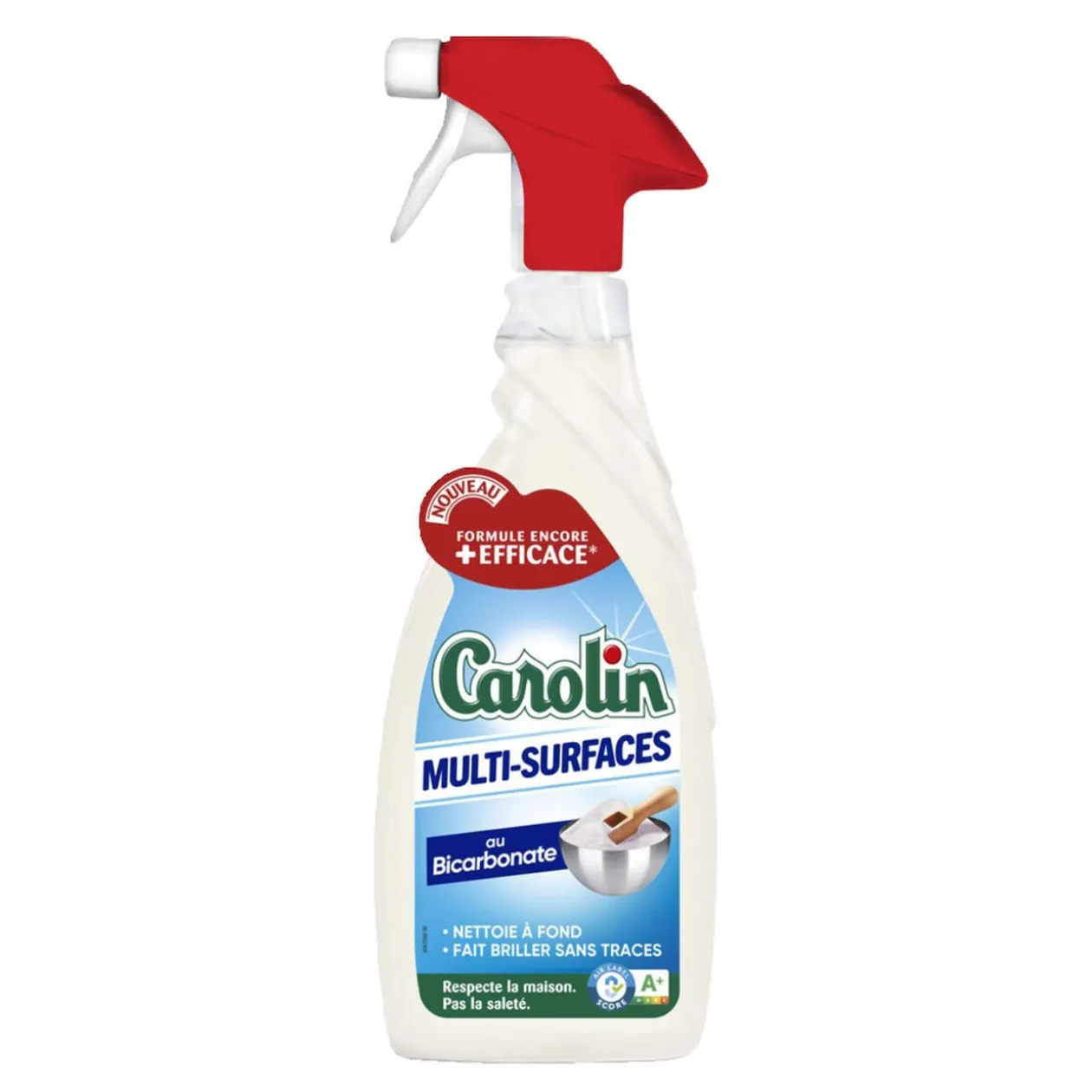 Spray nettoyant Carolin multi-surfaces au bicarbonate 650ml