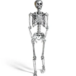Squelette articulé Halloween H150cm plastique argenté < Gifi Best