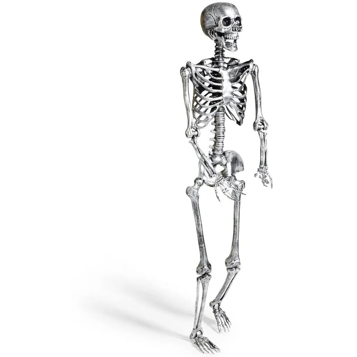 Squelette articulé Halloween H150cm plastique argenté < Gifi Best