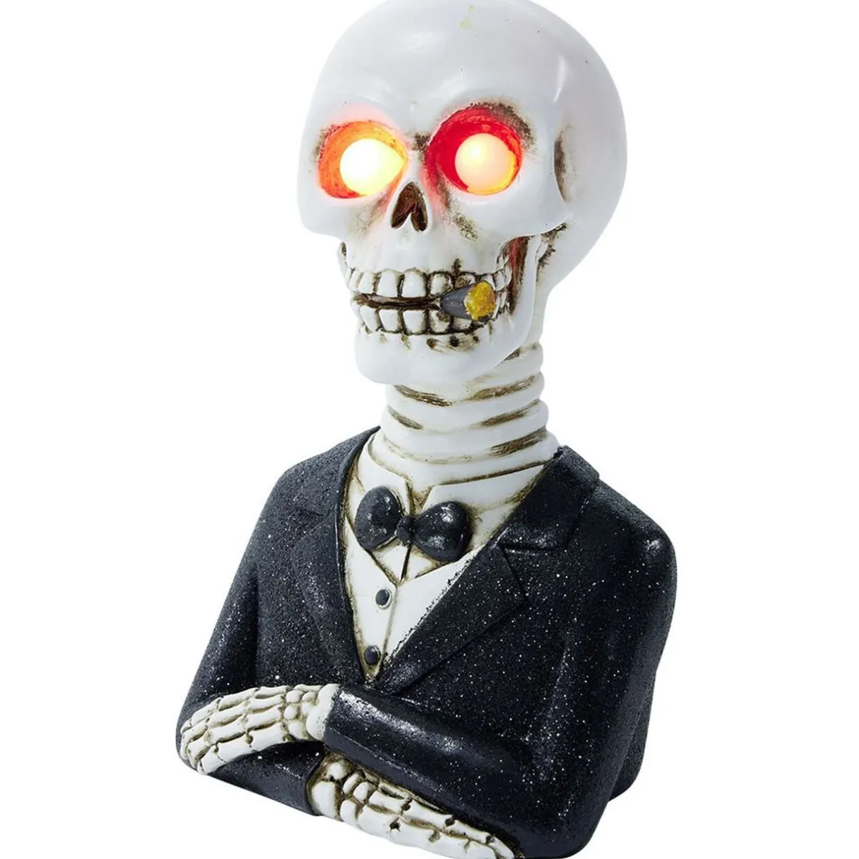 Squelette gentleman Halloween LED polyrésine noir et blanc < Gifi Best