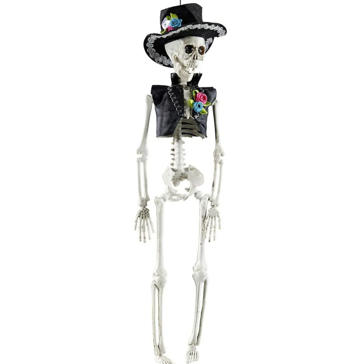 Squelette homme esprit mexicain Halloween à suspendre H40cm < Gifi