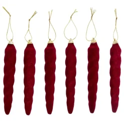 Stalactite floquée x6 à suspendre (2 modèles)