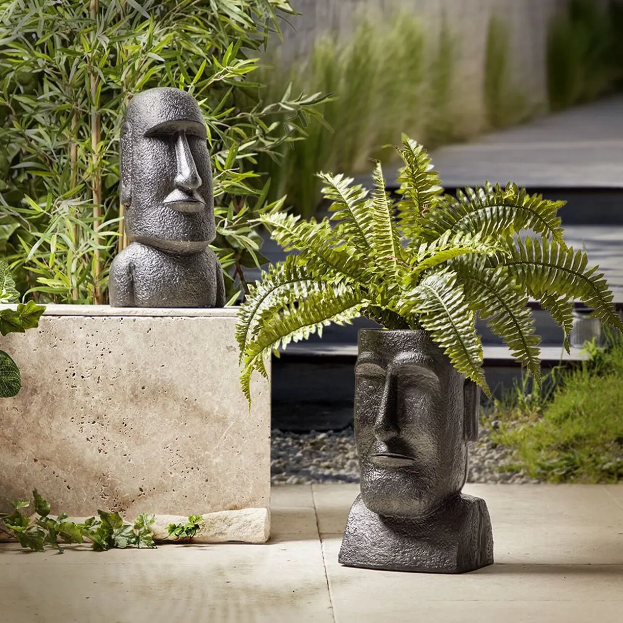 Statue île de Pâques noir H41cm