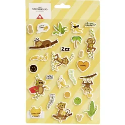 Sticker 3D enfant 1 feuille licorne ou ouistiti < Gifi New