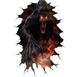 Sticker de sol Halloween XL 3D trompe-l'oeil L90X90 cm (2 modèles) < Gifi
