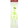 Sticker gel Halloween squelette chapeau vert phosphorescent 15xH55cm