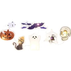 Sticker gel Halloween x6 guirlande LED lumineuse L30X13,5 cm