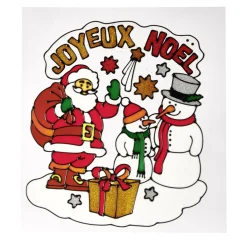 Sticker gel père Noël pour fenêtre < Gifi