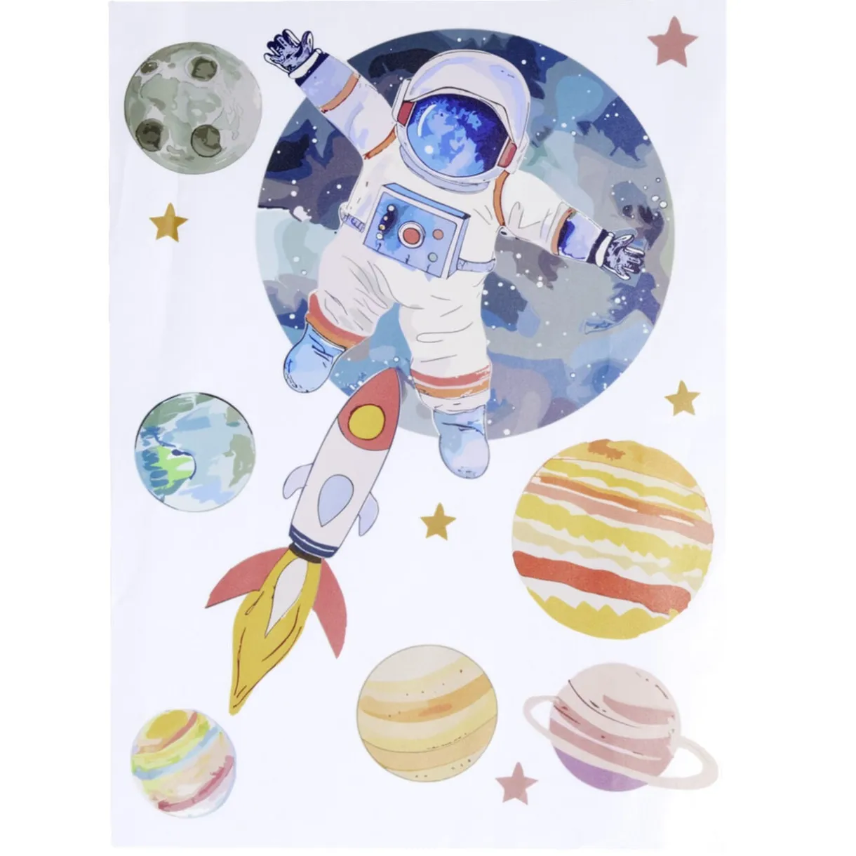 Sticker mural enfant licorne ou astronaute 29x40cm (2 modèles) < Gifi Discount