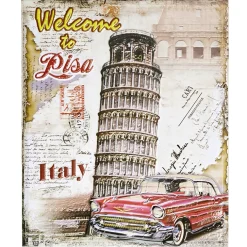 Sticker mural plastique plaque vintage 25x30cm (2 modèles) < Gifi Sale