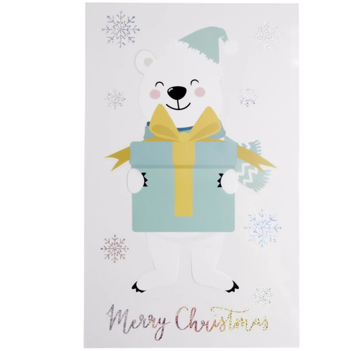 Sticker repositionnable motif ours de noël < Gifi Hot
