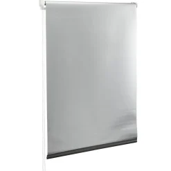 Store enrouleur avec ou sans perçage occultant gris 40.5x160cm