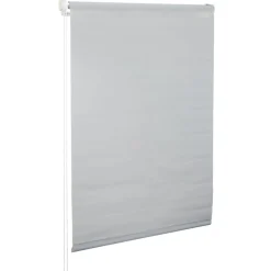 Store enrouleur avec ou sans perçage tamisant gris 93.5x160cm