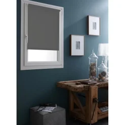 Store enrouleur Occultant uni Gris anthracite à visser ou clipser 50x90 cm < Gifi Sale