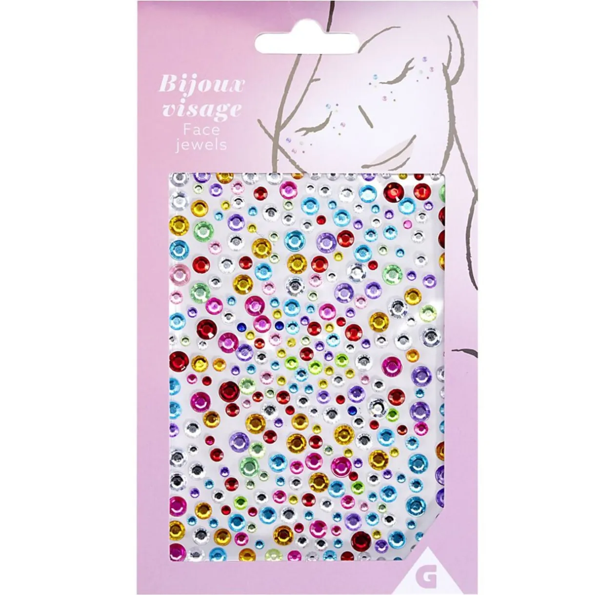 Strass visage à coller en acrylique (3 modèles) < Gifi