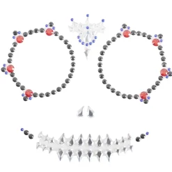 Strass visage Halloween Calavera acrylique autocollant (3 modèles)