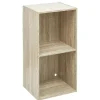 Structure Box Cube 2 cases 35x30x70cm bois naturel < Gifi New