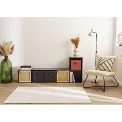 Structure Box Cube 4 cases 35,2x30x137,2cm bois noir < Gifi Outlet