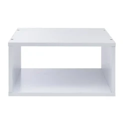 Structure Box Cube demi cube 35x30x17cm métal blanc