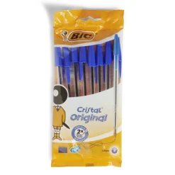 Stylo BIC bleu Cristal original x8