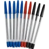 Stylo bille bleu noir rouge x10
