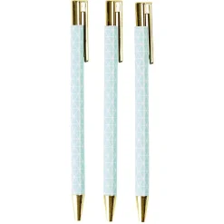 Stylo bille x 3 de couleur bleue et or < Gifi Best