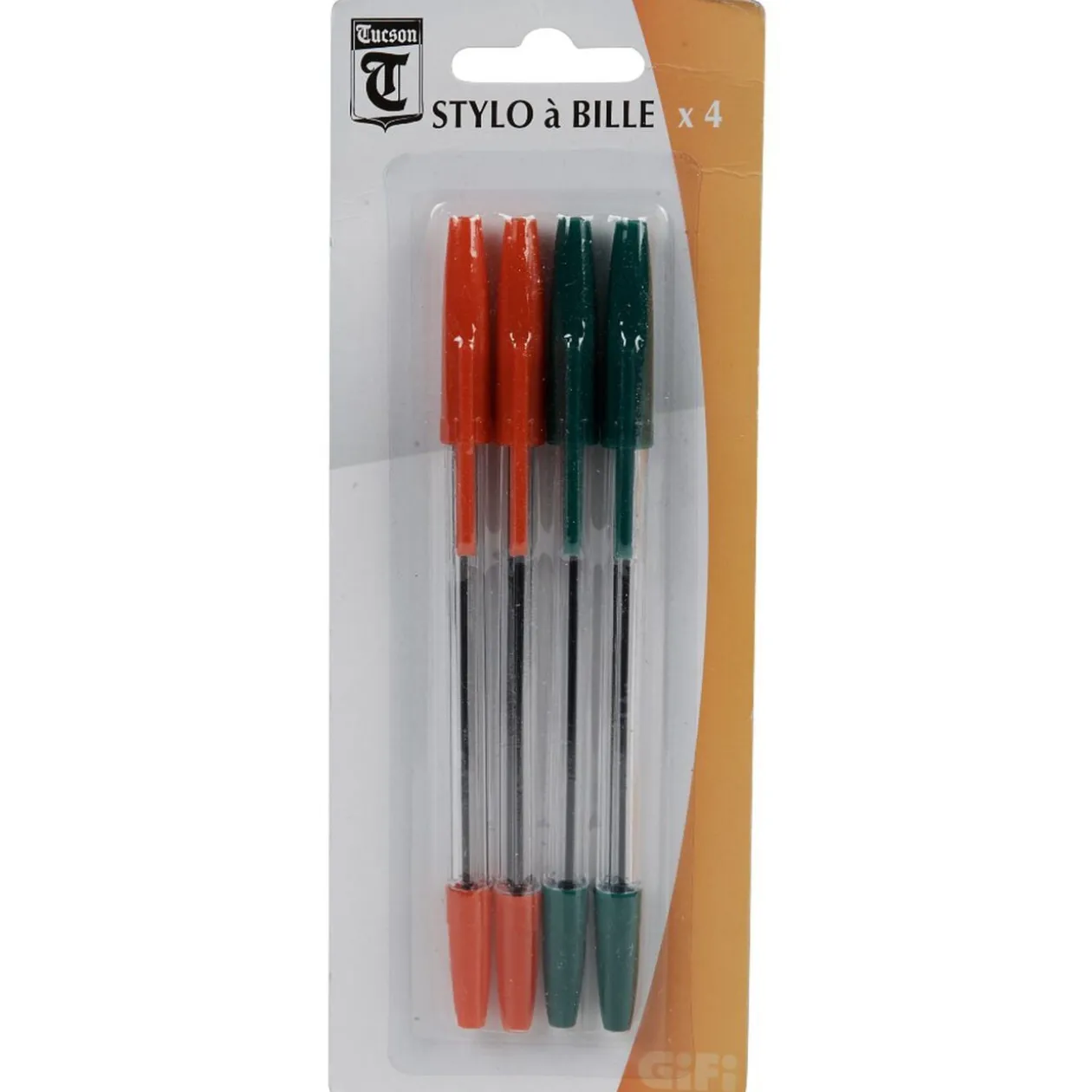Stylo bille x4 rouge et vert