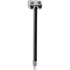 Stylo à encre embout gaming plastique et métal noir