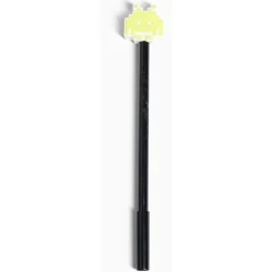 Stylo à encre embout gaming plastique et métal noir