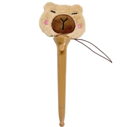 Stylo extrémité peluche encre bleue L19,5cm (2 modèles capybara ou axolotl) < Gifi Discount