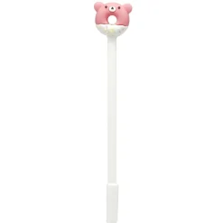Stylo kawaii ourson donut funny rose et blanc L20cm