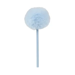 Stylo pompon tulle bleu L22cm