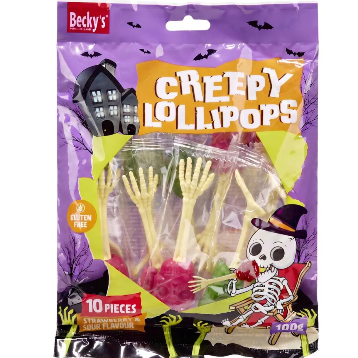 Sucette Halloween bâton forme os 100g < Gifi Discount