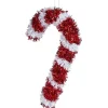 Sucre d'orge rouge et blanc à suspendre H.16 cm