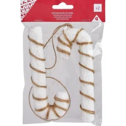 Sucre d'orge à suspendre blanc avec jute x2 < Gifi Hot