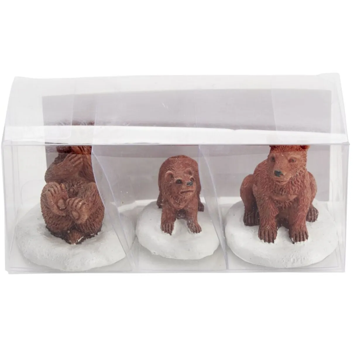 Sujet de Noël famille ours en polyrésine 3 pièces < Gifi Best