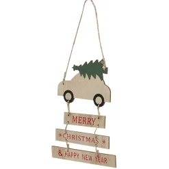 Supension Pancarte de Noël message Merry Christmas et Happy New Year < Gifi Outlet