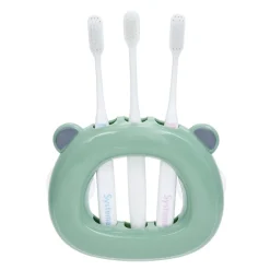 Support 3 brosses à dents enfant vert
